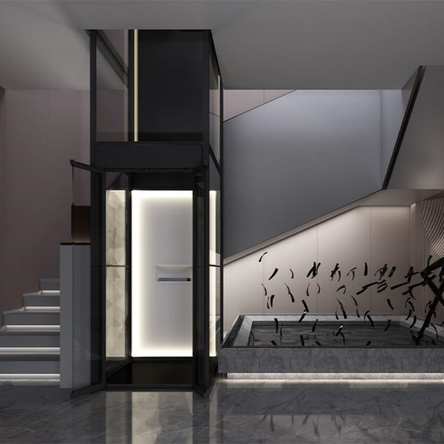Indoor Residential Villa Elevator - Quiet Operation Smart Control Hydraulic Home Elevator