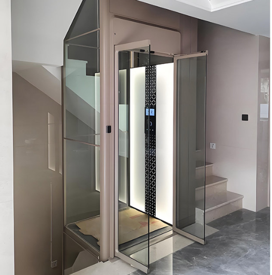 Modern Hydraulic Drive Goods Elevator with Aluminum Profile-Durable Safe & Easy Operation for Residential & Villa Home Use