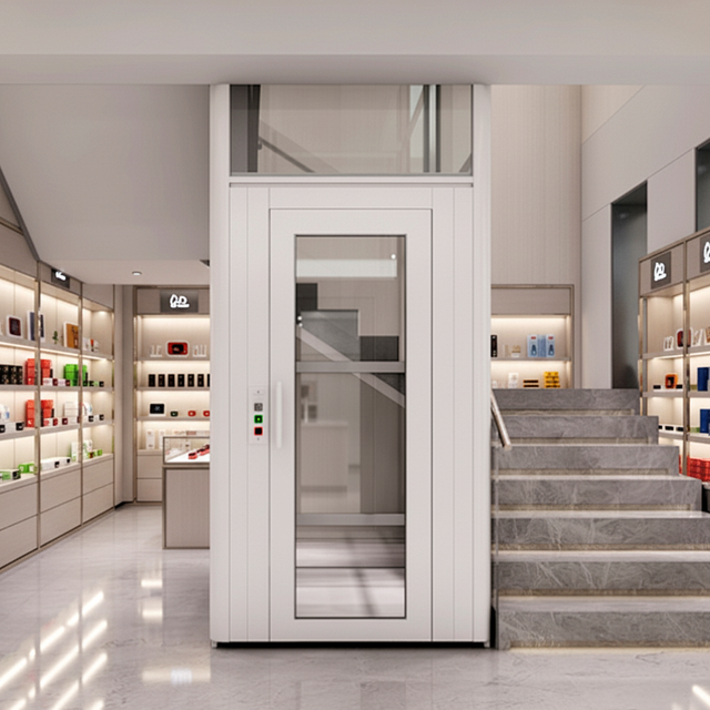 Modern Hydraulic Goods Elevator Aluminum Profile Customizable Floor AC Powered Safe Durable Hotel Villa Elevator Monarch VVVF