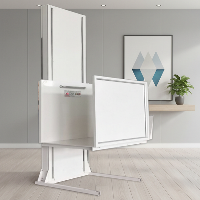 Hydraulic Powered Aluminum Alloy Accessible Platform Elevator for Disabled People Apartments Warehouses Entries Contemporary